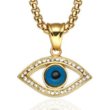 Stainless Steel San Benito Pendant Necklace Iced Out Rhinestone Choker