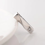 Stainless Steel Twist Bar Birth Stone Container Urn Pendant Necklace