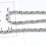 Stainless Steel Twist Chain Link Necklace For Men Women