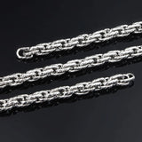 Stainless Steel Twist Chain Link Necklace For Men Women