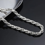 Stainless Steel Twist Chain Link Necklace For Men Women
