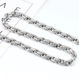 Stainless Steel Twist Chain Link Necklace For Men Women
