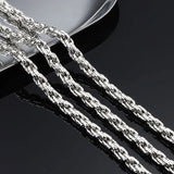 Stainless Steel Twist Chain Link Necklace For Men Women