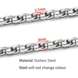 8mm Stainless Steel Twist Chains Bulk for DIY Jewelry Making