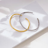 Stainless Steel Twisted Mosoobi Curve Line Bracelet Bangle Women