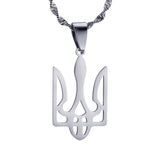 Ukraine Map Necklace Stainless Steel Water Wave Chain Women's Jewelry