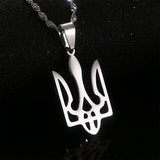 Stainless Steel Ukraine Symbol Pendant Chains Ukrainian Jewelry