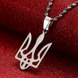 Stainless Steel Ukraine Symbol Pendant Chains Ukrainian Jewelry