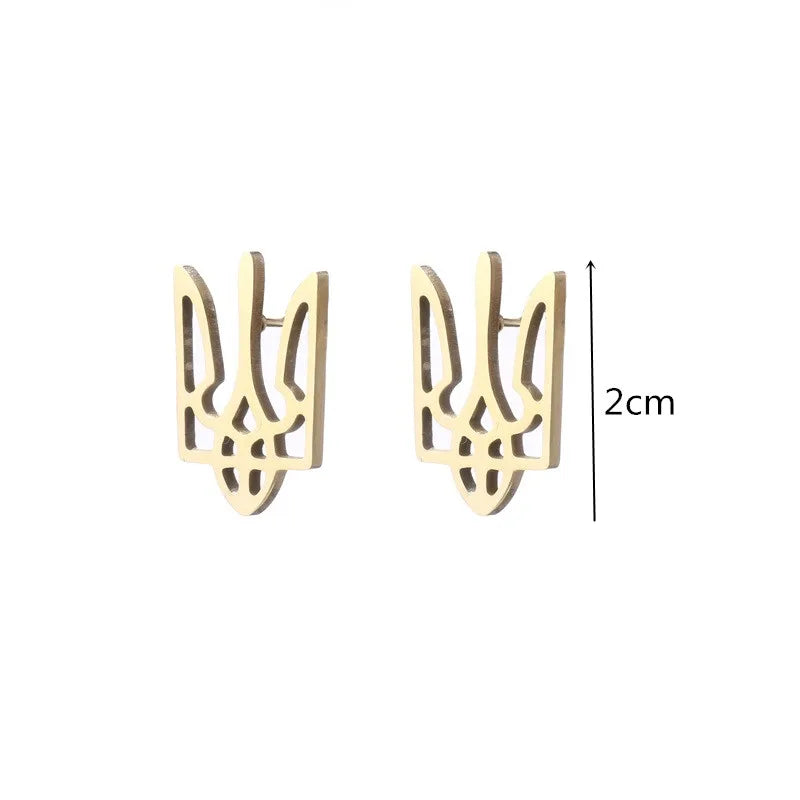 Stainless Steel Ukraine Symbol Pendant Chains Ukrainian Jewelry