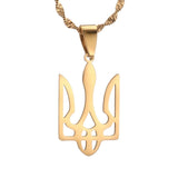 Stainless Steel Ukraine Symbol Pendant Chains Ukrainian Jewelry