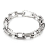 Stainless Steel Unisex Bracelet Bangle Thick Rectangle Bracelets 10mm