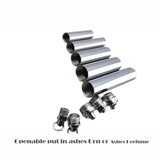 Stainless Steel Urn Keepsake Jewelry Cylinder Perfume Bottle Pendant Necklace