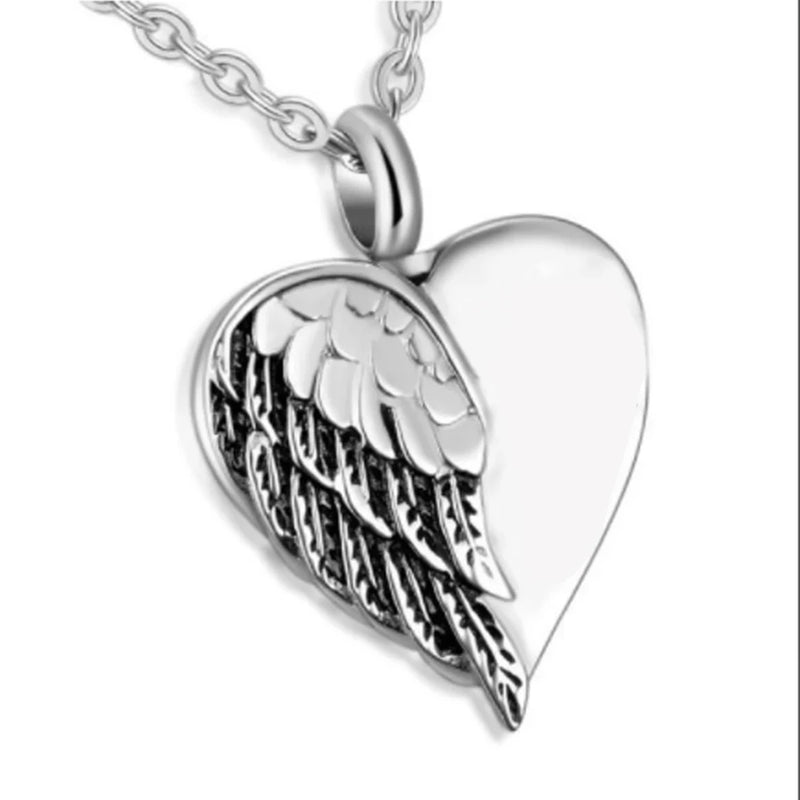Stainless Steel Memorial Necklace Ashes Jewelry Keepsake Pendant