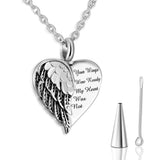 Stainless Steel Memorial Necklace Ashes Jewelry Keepsake Pendant