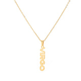 Personalized Stainless Steel Name Necklace Vertical Nameplate Pendant