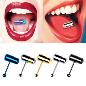 Stainless Steel Vibrating Tongue Ring Body Jewelry
