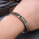 Viking Valknut Rune Bracelet Stainless Steel Cuff Charm Hip Hop Wristband