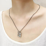 Vintage Barbell Pendant Necklace for Men