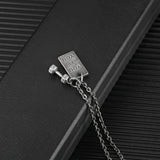Vintage Barbell Pendant Necklace for Men