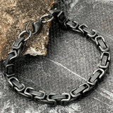 Stainless Steel Cuban Chain Bracelet Men Retro Wristband Christmas Gift
