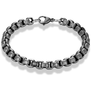 Stainless Steel Cuban Chain Bracelet Men Retro Wristband Christmas Gift