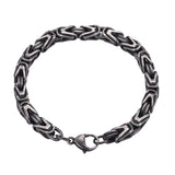 Men's Stainless Steel Vintage Bracelet Hip Hop Punk Chain Charm Gift
