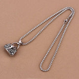 Vintage Stainless Steel Magic Bag Urn Pendant Necklace