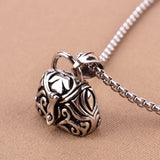 Vintage Stainless Steel Magic Bag Urn Pendant Necklace