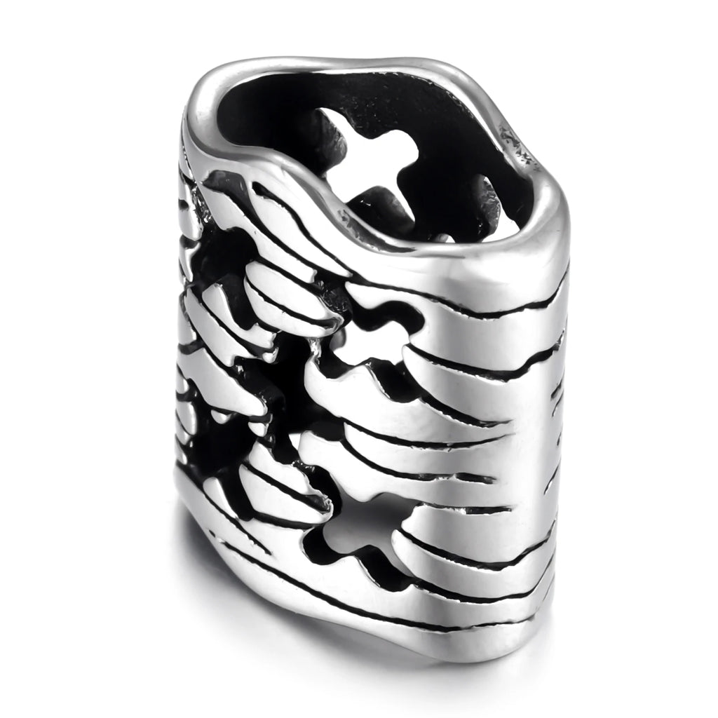 Vintage Hollow X Hole Slide Charms 12x6mm