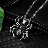 Vintage Spider Insect Punk Rock Pendant Necklace Halloween Gift