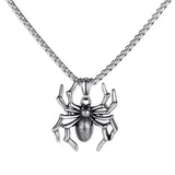 Vintage Spider Insect Punk Rock Pendant Necklace Halloween Gift