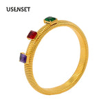 Waterproof Cubic Zirconia Bracelet 10MM/12MM Wide
