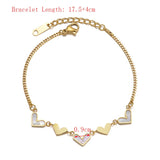 Waterproof Heart Charm Bracelet for Women