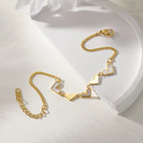 Waterproof Heart Charm Bracelet for Women