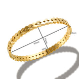 Waterproof Stainless Steel Bangle Bracelet for Women - 18K Plated Metal Bangles