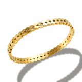 Waterproof Stainless Steel Bangle Bracelet for Women - 18K Plated Metal Bangles