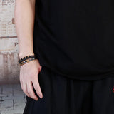 Stainless Steel Multi-layer Leather Bracelet 220*9mm