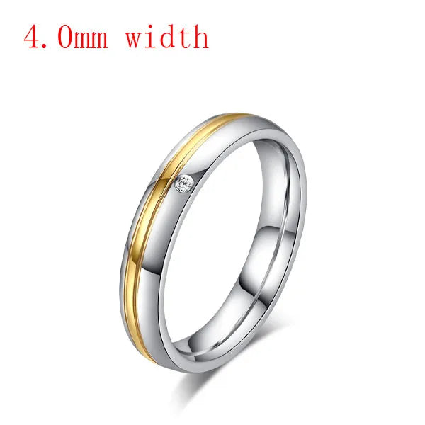 Stainless Steel Wedding Ring for Women/Men Anniversary Jewelry