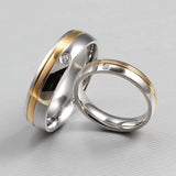 Stainless Steel Wedding Ring for Women/Men Anniversary Jewelry