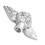 Stainless Steel Angel Wing Memorial Urn Necklace Pendant for Women