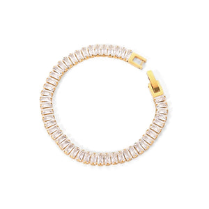 Stainless Steel Cubic Zirconia Bracelet Bling Jewelry for Women