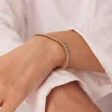 Stainless Steel Cubic Zirconia Bracelet Bling Jewelry for Women