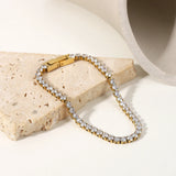 Stainless Steel Cubic Zirconia Bracelet Bling Jewelry for Women