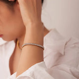 Stainless Steel Cubic Zirconia Bracelet Bling Jewelry for Women