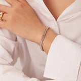 Stainless Steel Cubic Zirconia Bracelet Bling Jewelry for Women