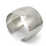 Leopard Engraved Stainless Steel Cuff Bangle Bracelet Women's Jewelry