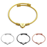 Heart-shaped Stainless Steel Wire Bracelet