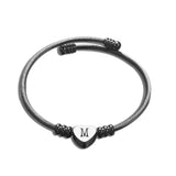Heart-shaped Stainless Steel Wire Bracelet