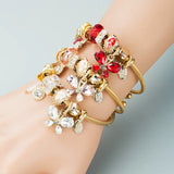 Stainless Steel Wire Butterfly Bees Charm Bracelet