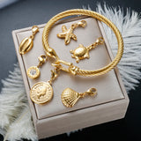 Stainless Steel Cable Bangle Cuff for Women